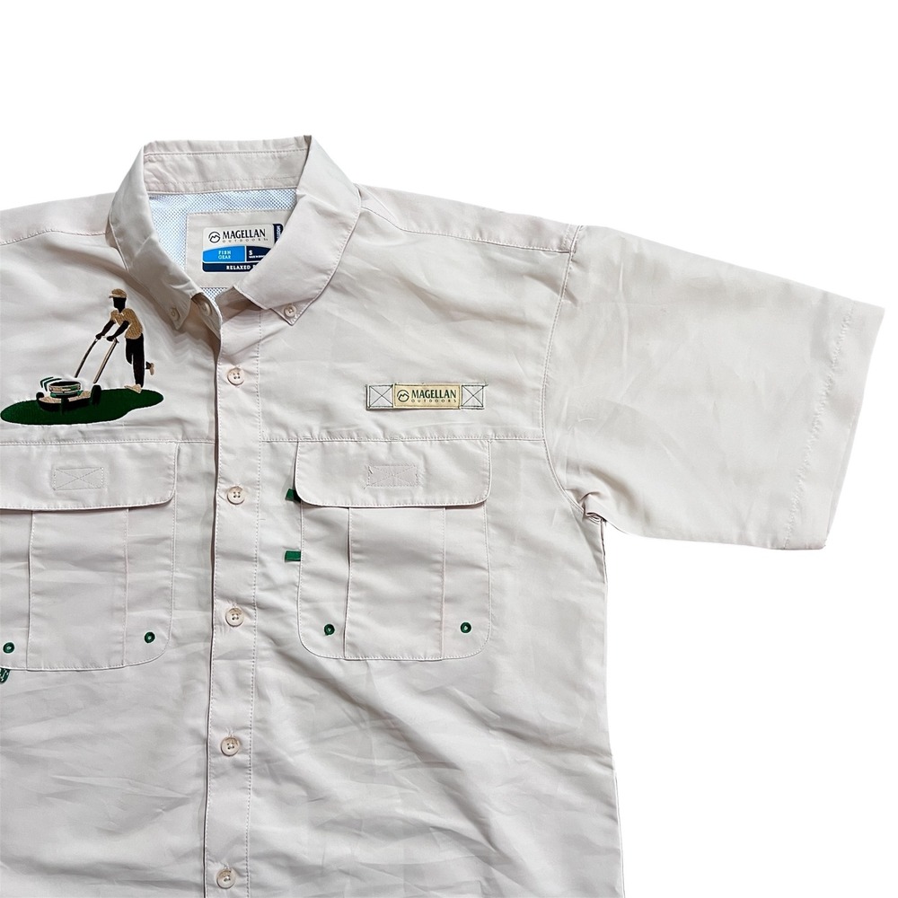 Magellan Outdoors‎ Fishing Shirt Lawn Care Short Sleeve Lawn Mower S